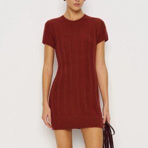 Reformation Sadie Cashmere Mini Dress Red - Size M